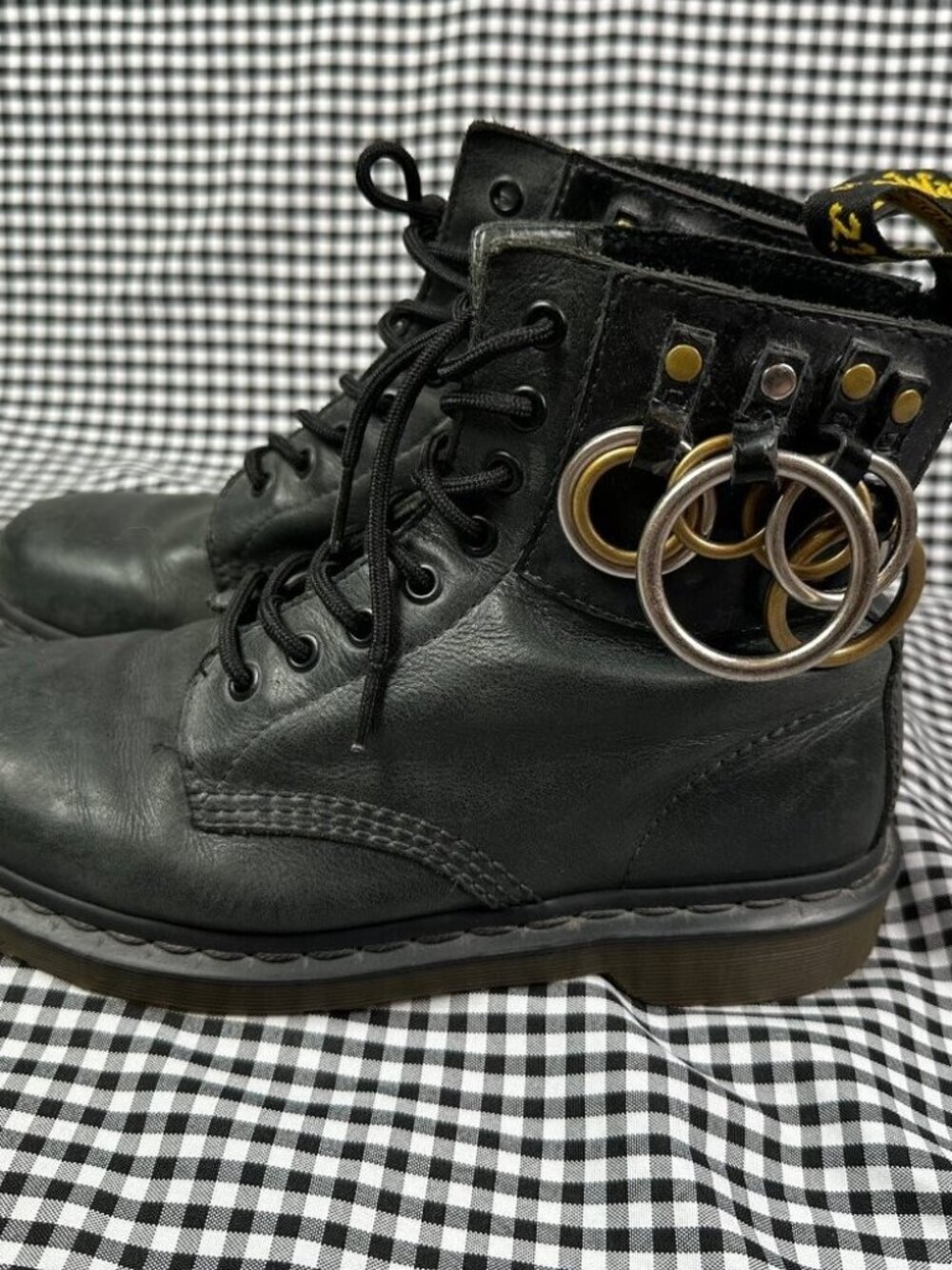 Dr. Martens x Felder Felder 1460 Pascal Black Ring Pierced Boots Women’s US 8 - Picture 2 of 7